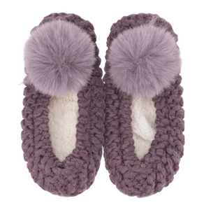 WOMENS POPCORN POM BALLERINA SLIPPERS L 2740 280 Urban Threadz Boutique
