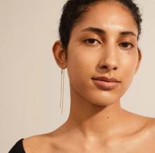 Load image into Gallery viewer, ANDREA RECYCLED CHAIN CRYSTAL EARRINGS
