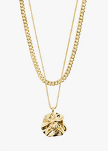 Load image into Gallery viewer, WILLPOWER curb &amp; coin necklace, 2-in-1 set, gold-plated New
