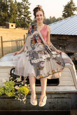 Load image into Gallery viewer, Market of Stars - Take My Hand Boho Floral Bamboo Scarf with Hummingbirds
