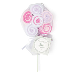 12 Pack Lollipop Washcloth - Pink