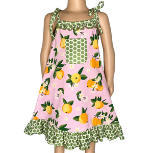 AnnLoren Girls Pretty as a Peach Pink Spaghetti Strap Dress