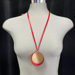 Load image into Gallery viewer, LEATHER AND METAL PENDANT NK22103
