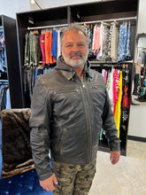 Load image into Gallery viewer, LEATHER HOODIE JACKET 40582
