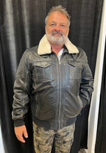 Load image into Gallery viewer, LEATHER BOMBER JACKET 40524
